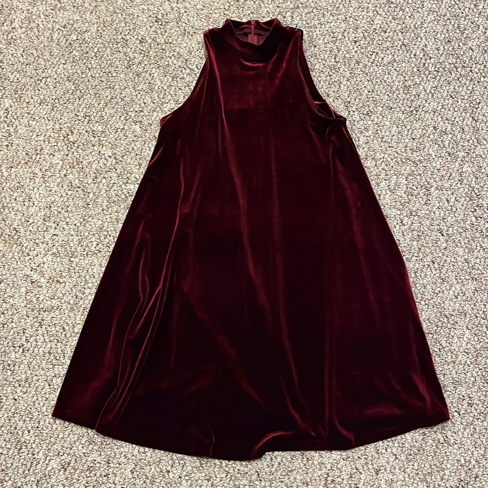 Cynthia Rowley red velvet dress